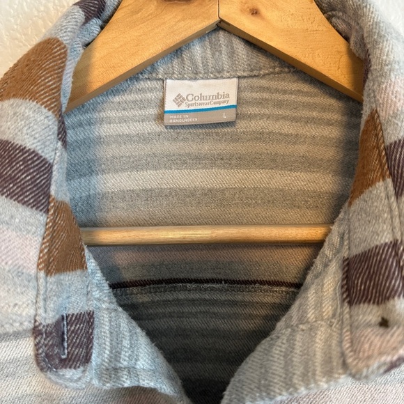 Columbia Plaid Button-Up Shirt - Gray and Brown - Picture 2 of 5